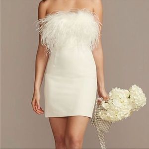 David’s Bridal Feather Dress